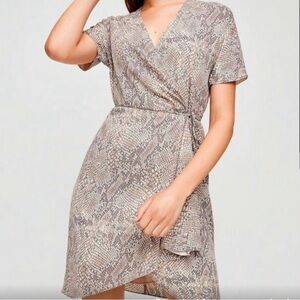Aritzia Babaton Elegant Snake Print Wrap Dress